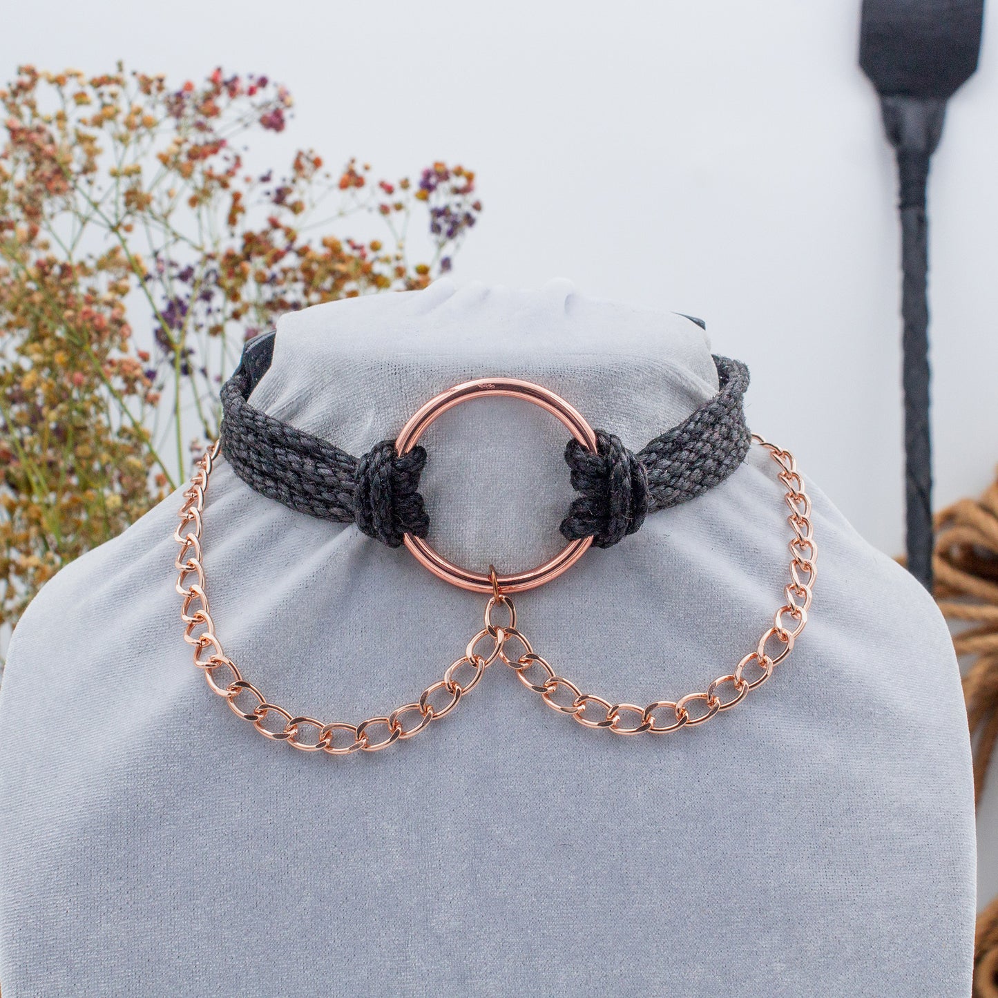 Midnight Rose Chained Choker
