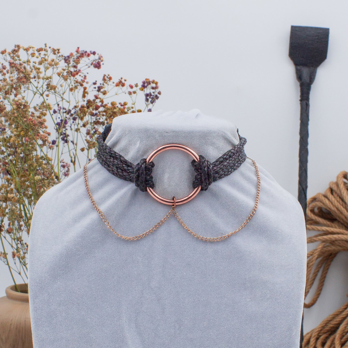 Midnight Rose Chained Choker
